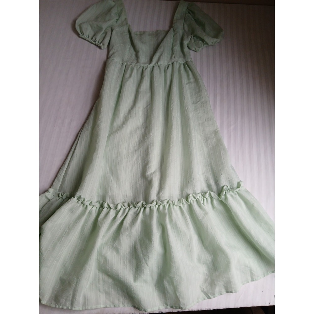 By The River Anthropologie Dress Medium Midi Bohemian Cottage Boho Peasant